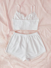 Sets de Pijamas de Mujer Canalé Encaje en contraste Liso Casual